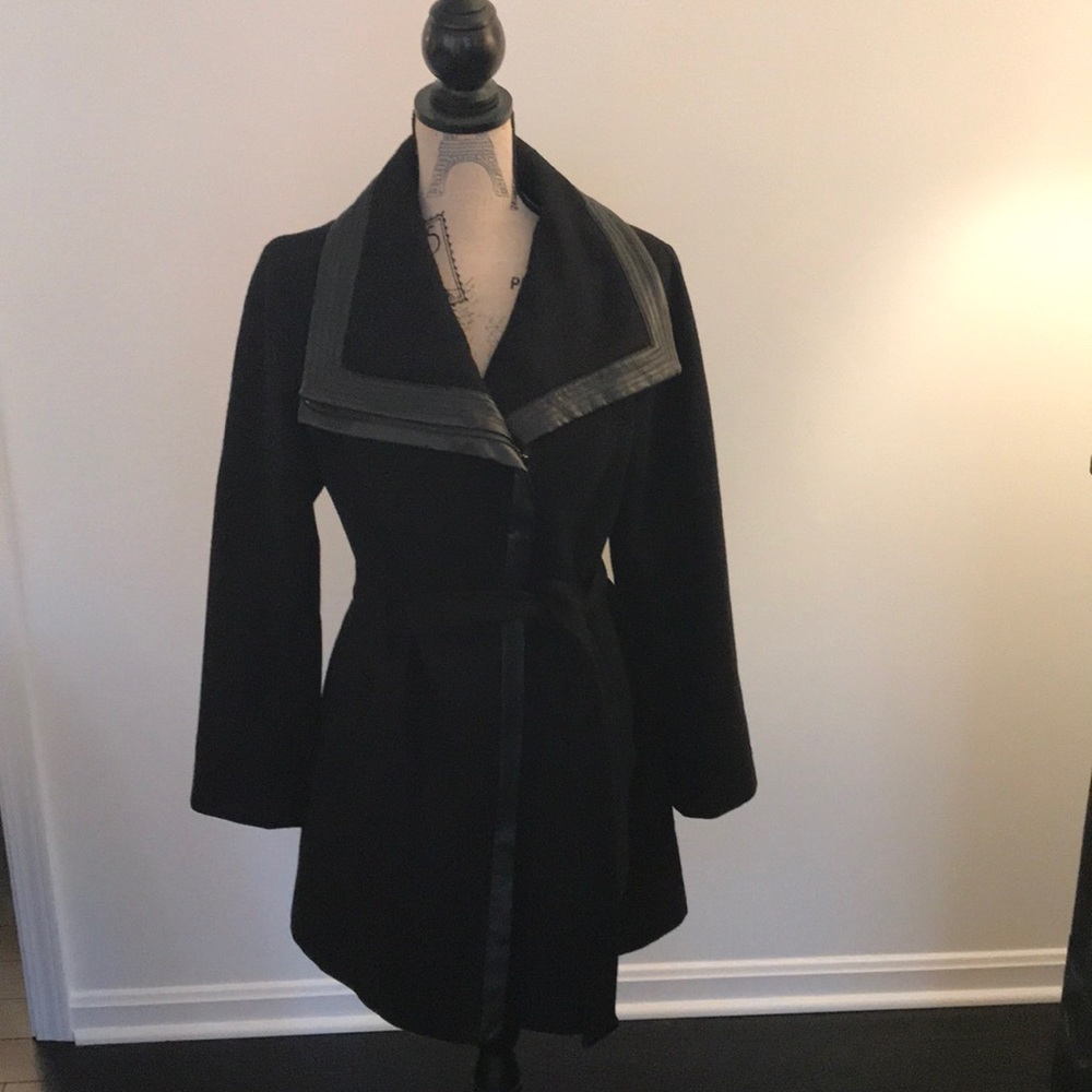 Calvin Klein belted asymmetric coat-worn twice!!